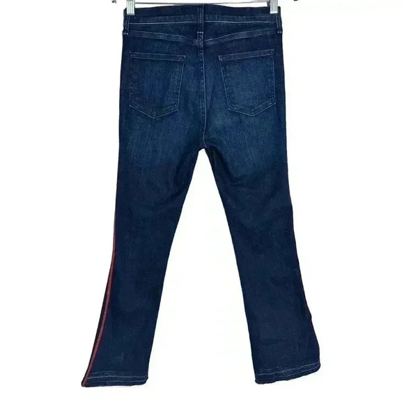 Veronica Beard Jeans Women’s 27x26 Carolyn 10" Baby Boot Red Side Stripes - Picture 5 of 10